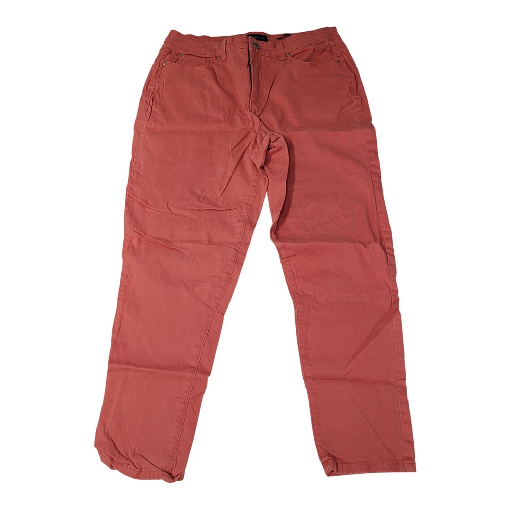 Charter Club Bristol Skinny Ankle Pants Coral Orange Size 12